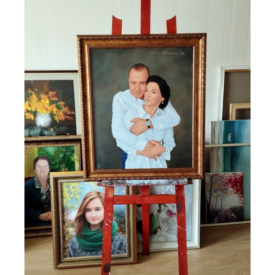 Семейный портрет маслом по фотографии